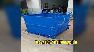 Heavy Duty Stackable Steel Storage Bin for Industrial Use